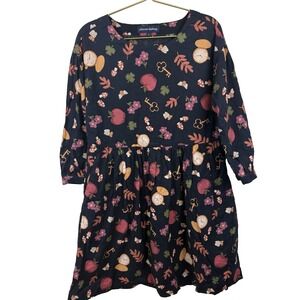 Princess Highway Black Dress Size 6 Teacher Apple Key PGFR466 Cotton